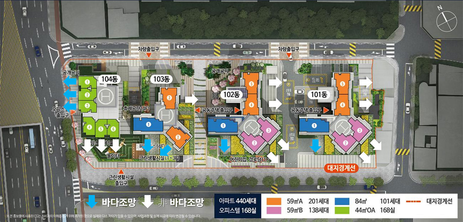 숭의역 라온프라이빗 단지배치도